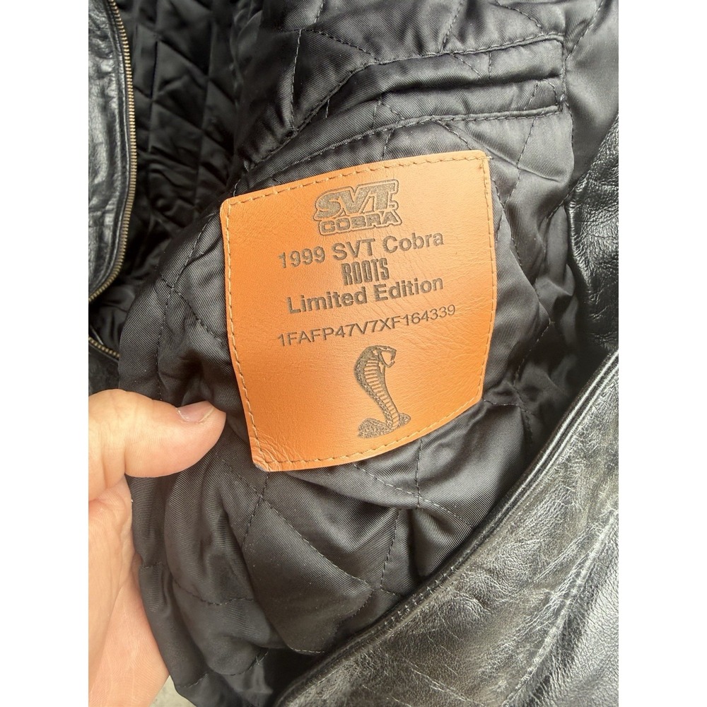 1999 Ford Mustang SVT Cobra Roots Leather Jacket Black XL Made In‎ Canada